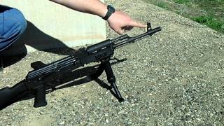 AKM Rifle  25 Meter Battle Sight Zero With RPK Rear Sight [upl. by Arze]