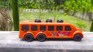 Driving Toy BRTC Bus By Hand On The Outer Wall [upl. by Herzen]