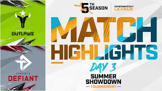 Houston OutlawsOW vs TorontoDefiant  Summer Showdown Tournament Highlights  Day 3 [upl. by Namilus]