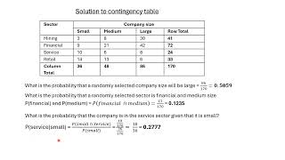 Solving Contingency Table probability [upl. by Selia]