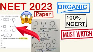 All NCERT Questions that came in NEET 2023 Organic ChemistryAnalysisorganicchemistry neet2024 [upl. by Reuven555]