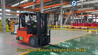 FourWheel Balance Weight AGV forklift [upl. by Tychonn]