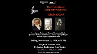 Notre Dame Symphony Orchestra 2024 November Concert  Variations [upl. by Anihpesoj]