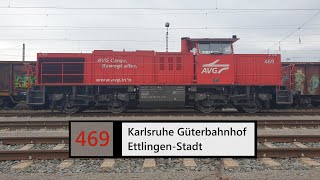 AVG Führerstandsmitfahrt Karlsruhe Gbf  EttlingenStadt [upl. by Grearson]