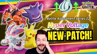 HYPER VOLTAGE PATCH NOTES Held Item Changes Gengar Buffs EX Nerfs amp more  Pokemon Unite [upl. by Allveta]