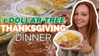 20 Dollar Tree Thanksgiving Dinner [upl. by Adnomar]