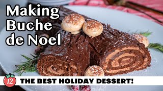 Making Bûche De Noël Yule Log Cake [upl. by Nnaed]