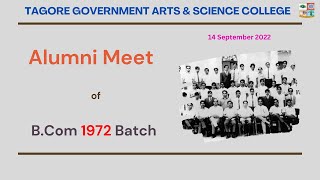 Alumni Meet 1972 BCom Batch  TGASC [upl. by Haronid]