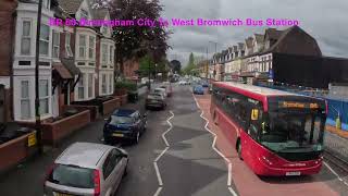 BR 80 Birmingham City To West Bromwich Bus Station 4K [upl. by Audwin]