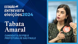 TABATA diz que voto em BOULOS é ‘inútil’ para deter MARÇAL e vencer NUNES  Sabatina ESTADÃO [upl. by Johnathon]