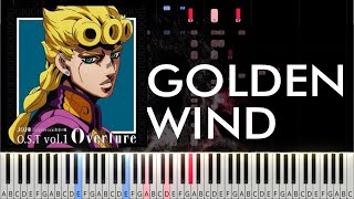 Giornos Theme  JoJos Bizarre Adventure Golden Wind  Piano Cover  Piano Tutorial [upl. by Ackler259]