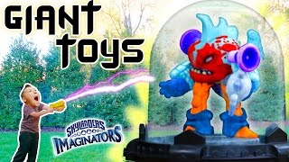 GIANT TOY vs SHRINK RAY Skylanders Imaginators Creator App 3D Printed Toys Fun w Yelling Baby [upl. by Elbag]