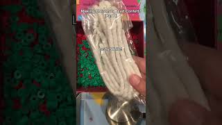 Making Christmas Bead Confetti Part 1 shorts christmas smallbuisness [upl. by Ahsal242]