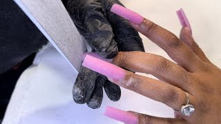 Acrylic Nails Tutorial  How to do a full set of nails  nails for beginners [upl. by Noira296]