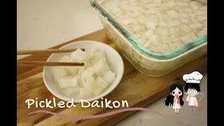 Making the Pickled Daikon Radish from Korean Restaurants at Home Simple Side Dish  Time To Eat [upl. by Atteras282]