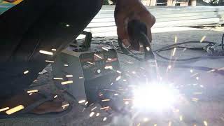 testing gasless mig welding [upl. by Ailhad]