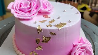 Butterscotch cake design  simple cake design ideas easy cake decoration [upl. by Ruhnke]