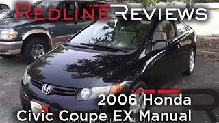 2006 Honda Civic Coupe EX Manual Review Walkaround Start Up Test Drive [upl. by Renaud]