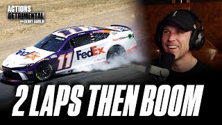 Denny Hamlin’s Engine Detonates After Just Two Laps at NASCAR Sonoma Race [upl. by Jacinto44]