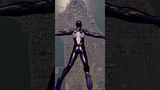 Marvel’s Spiderman 2 Classic Black Suit Fall Damage From Highest Point PS5 4K Smooth [upl. by Yremogtnom]