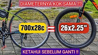 Benarkah Diameter Ban 700c lebih besar dari 275 inch dan 26 inch [upl. by Acima]