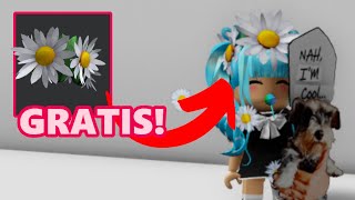 COMO CONSEGUIR CORONA DE FLORES CON EFECTO ROBLOX FREE ITEM [upl. by Albarran]