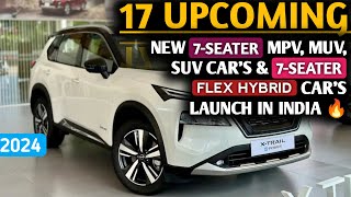 3 दिन बाद लॉन्च🔥होने वाली है ये 7 Seater Mpv और 7 Seater Flex Hybrid Cars 2024 🇮🇳 Price Features [upl. by Leede]