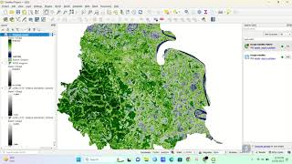 Calculating NDVI using QGIS and landsat 8 images [upl. by Eva]