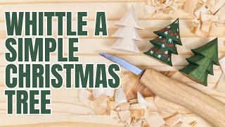 How to Whittle a Simple Christmas Tree  Beginner Whittling Project [upl. by Jereld]