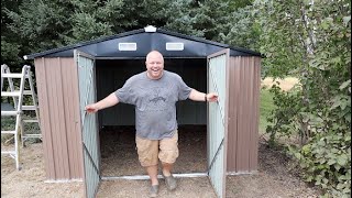 PatioWell Metal Shed Assembly 10x10 [upl. by Jennie924]