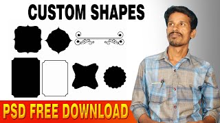 How to create Custom Shape in Photoshop in Tamil  Valavan Tutorials [upl. by Huxley399]