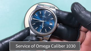 Service and Polishing of Omega Geneve Manual Wind Caliber 1030 [upl. by Assereht]