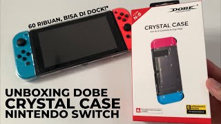 Case Nintendo Switch 60 ribuan  Unboxing DOBE Crystal Case for NS Console amp Joypad Indonesia [upl. by Isac42]