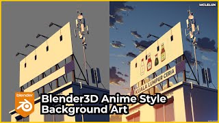 Simple Blender 3D settings to render anime style background art [upl. by Enilorak728]