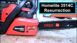 Free Chainsaw Can it be saved Homelite 3514C [upl. by Bush]