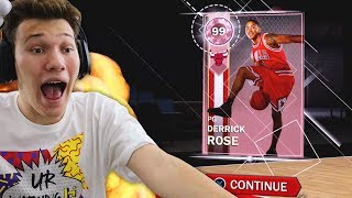 NEW 99 OVERALL PINK DIAMOND DERRICK ROSE OMG NBA 2K18 [upl. by Lincoln656]