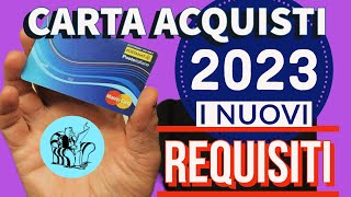 80€ ogni 2 mesi 💳 CARTA ACQUISTI 2023 AMPLIATA❗️ 👉 I NUOVI REQUISITI PER POTERLA RICHIEDERE ✅ [upl. by Cuttler311]