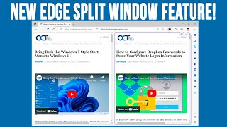 How to Enable and Use the Microsoft Edge Split Screen Feature [upl. by Suanne]