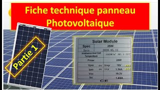 Le guide complet pour décoder la fiche technique dun panneau photovoltaïque  partie 1 [upl. by Siva307]