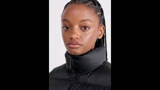 ADIDAS Originals Short Cropped Puffer Winter Jacket Shiny Black Women  Zalando [upl. by Hedvah]