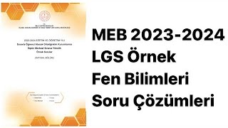 MEB 20232024 NİSAN AYI LGS ÖRNEK FEN BİLİMLERİ SORULARI [upl. by Nongim]