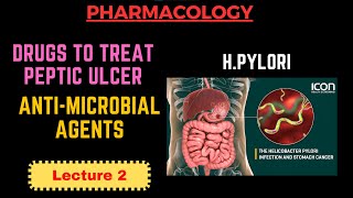 Antimicrobial Agents  GIT Pharmacology  Drug to treat Peptic Ulcer By MrMedico [upl. by Aljan]