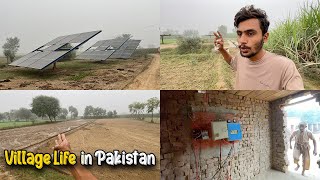 Solar panel nae dhoka de dea  Pakistan village life  zain ul Islam [upl. by Ahsonek]