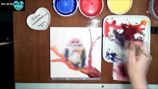 01 quotAnd a Frogmouth in a Gum Treequot Original Watercolour Painting by Jacqueline Hill  Timelapse [upl. by Otrebireh228]