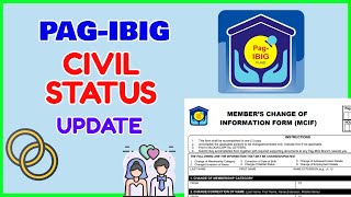 Pag IBIG Civil Status Update How to Change from Single to Married PagIBIG [upl. by Aynot495]