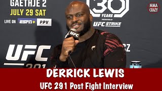 Full Derrick Lewis UFC 291 Post Fight Press Conference [upl. by Dnumyar]