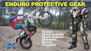 Enduro protective gear armor boots helmets neck braces knee braces︱Cross Training Enduro [upl. by Annasus850]