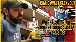 🚨📢 NEW DeWALT 15Ah Battery Does It Fit On The DeWALT DCL069 Tripod Light Yes amp No 🤷🏻‍♂️ [upl. by Lednyc]