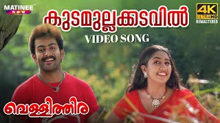 Kudamullakkadavil Video Song  4K Remastered  Vellithira  Prithviraj  Navya Nair  Sujatha Mohan [upl. by Coady]