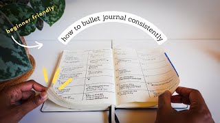 Beginner bullet journal tips for CONSISTENCY stress free [upl. by Elletnahs712]